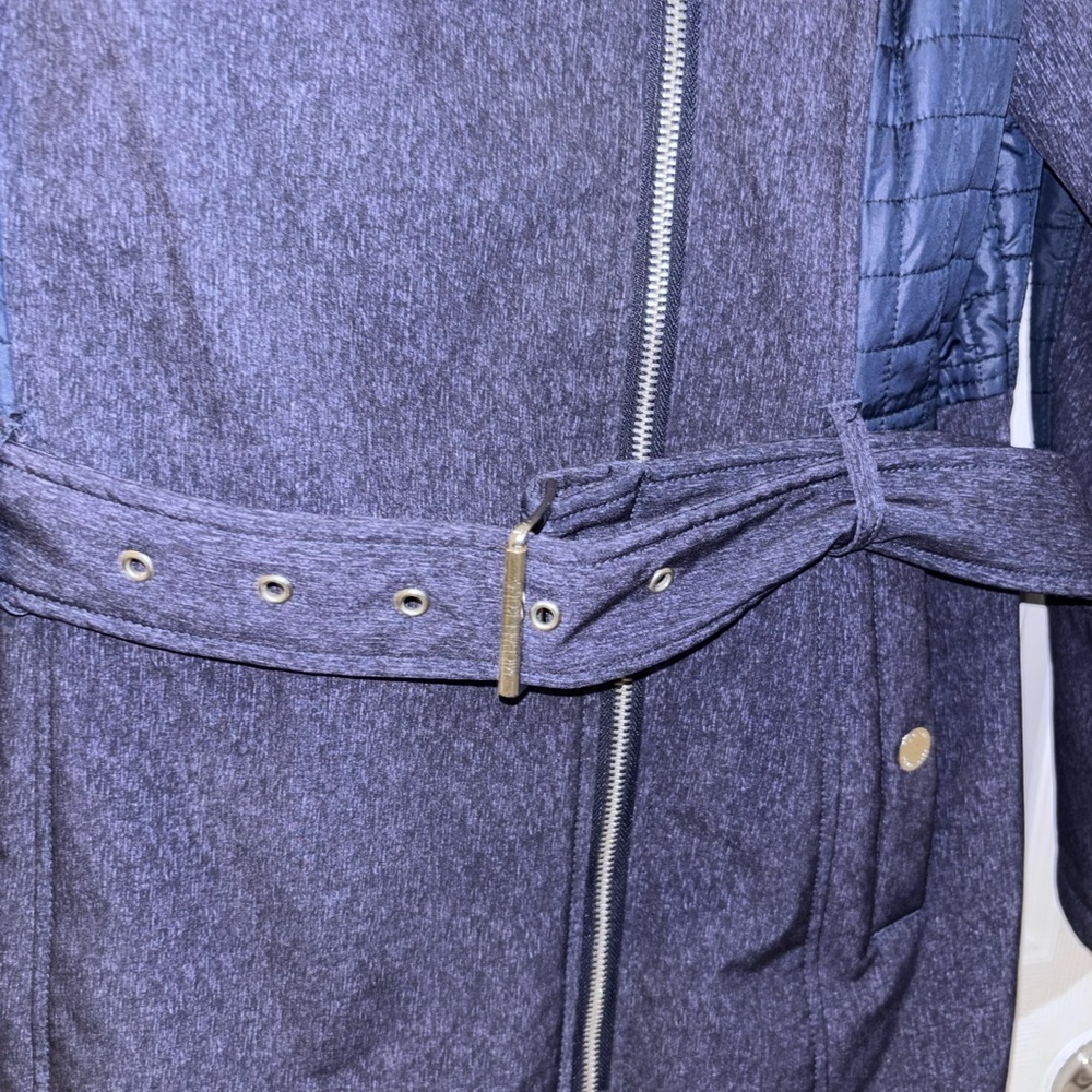 Michael Kors Women's Navy Blue Heather Winter Rain Coat Jacket SZ M​​​ - Picture 4 of 13